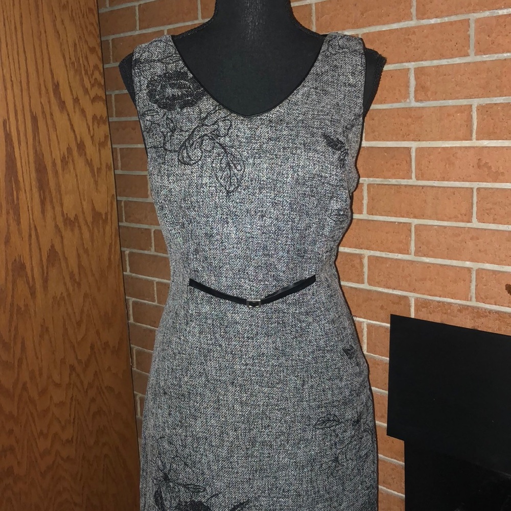 🖤SANGRIA🖤TWEED PRINTED FLORAL SHEATH DRESS🖤 - Picture 5 of 8